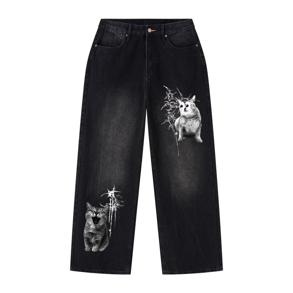 Mei Mei Vintage Wash Wide Leg Jeans
