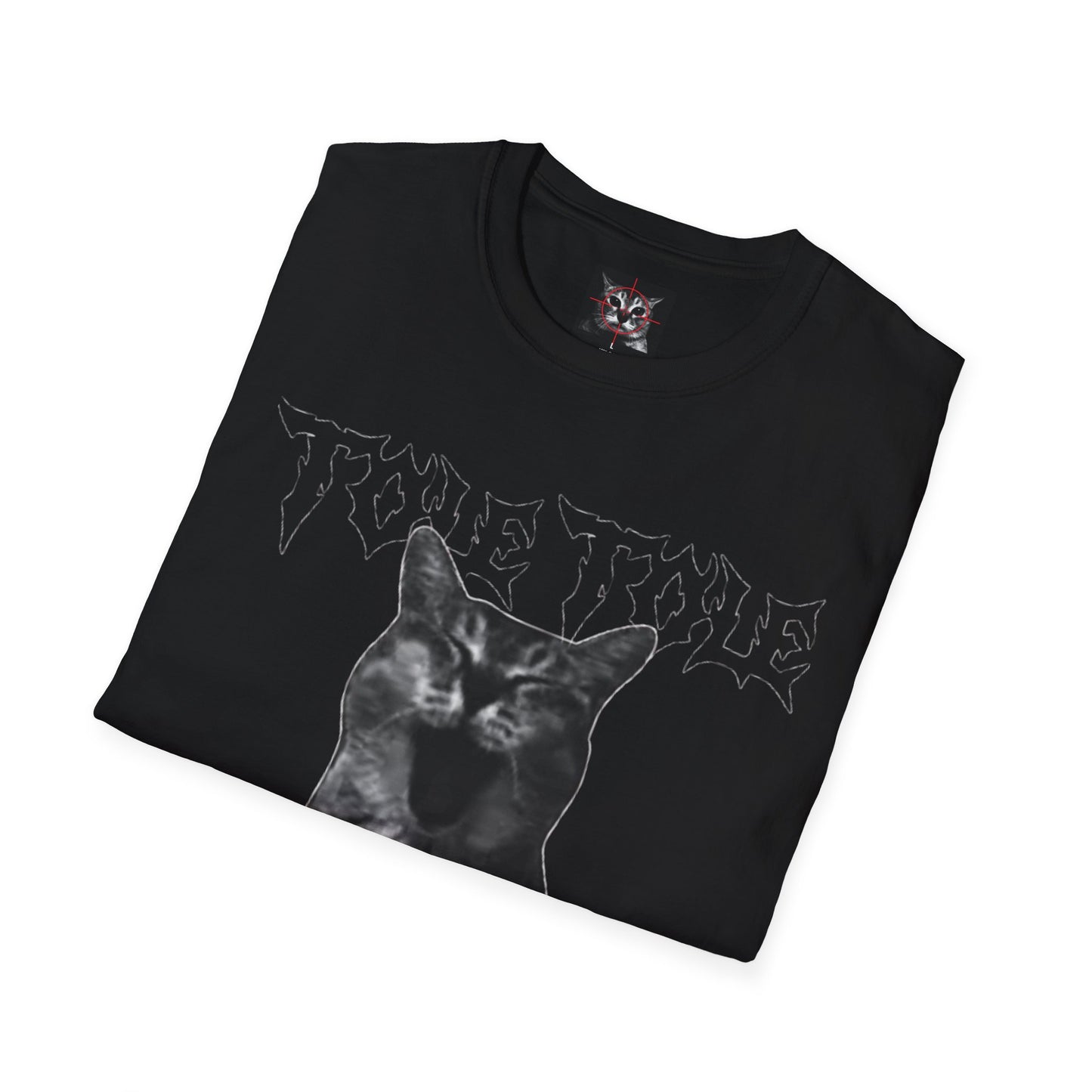 Black Cat Graphic T-Shirt — 'Tole Tole' Gothic Cat Tee