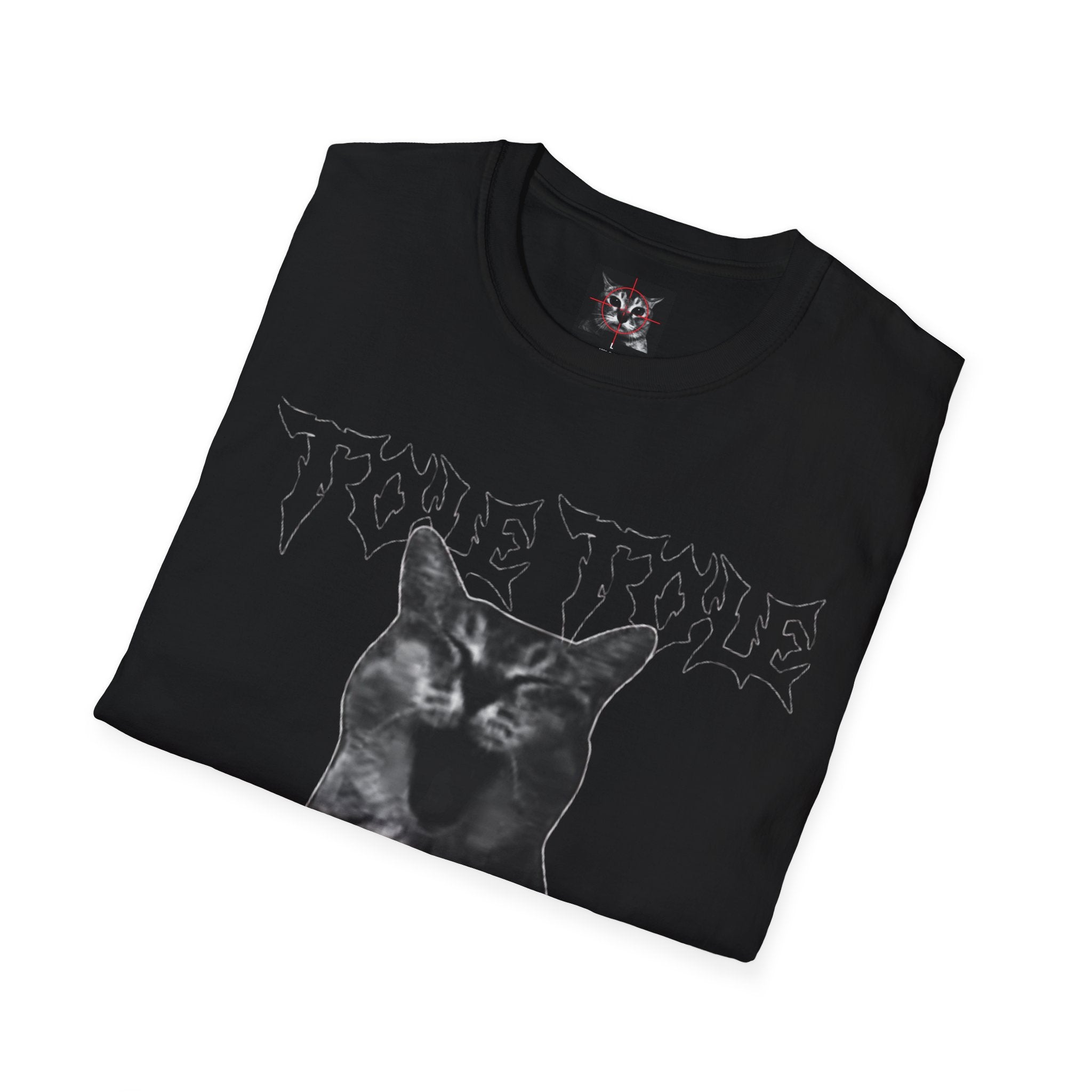 Black Cat Graphic T-Shirt — 'Tole Tole' Gothic Cat Tee