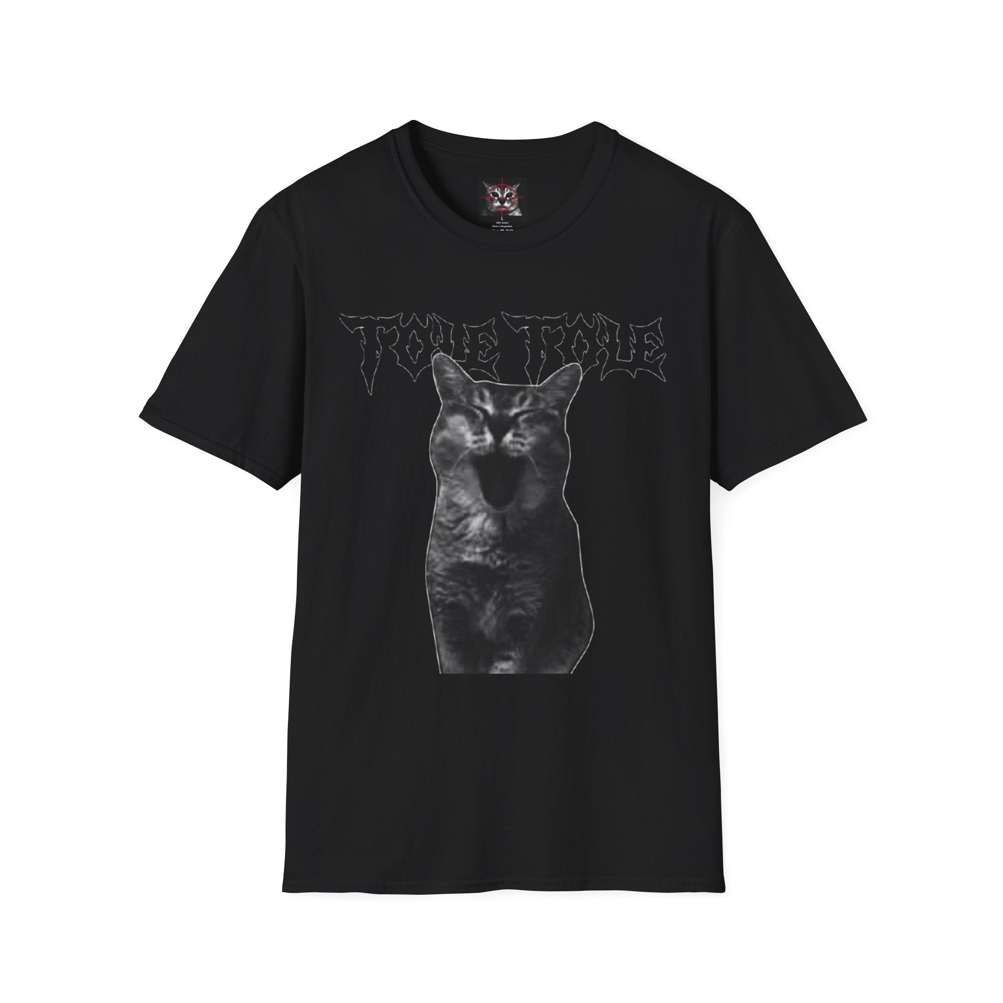 Black Cat Graphic T-Shirt — 'Tole Tole' Gothic Cat Tee