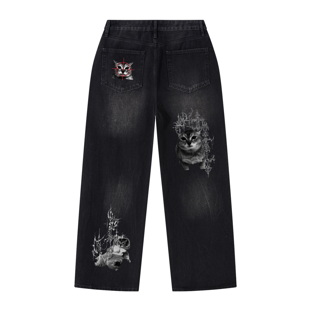 Mei Mei Vintage Wash Wide Leg Jeans