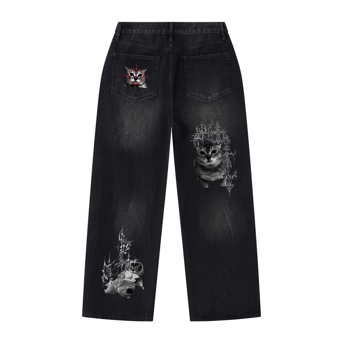 Mei Mei Vintage Wash Wide Leg Jeans